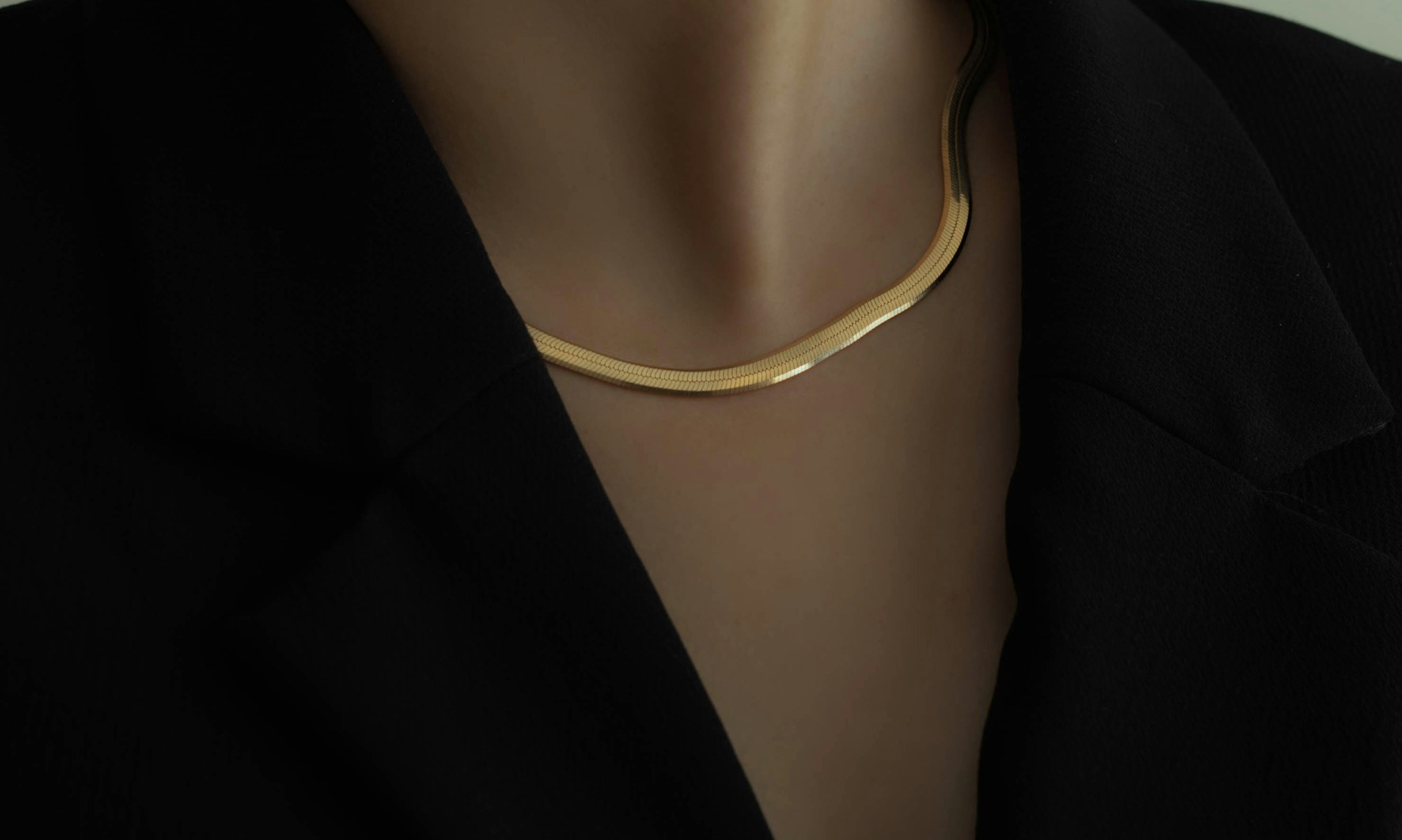 Gold necklace styled for a premium look